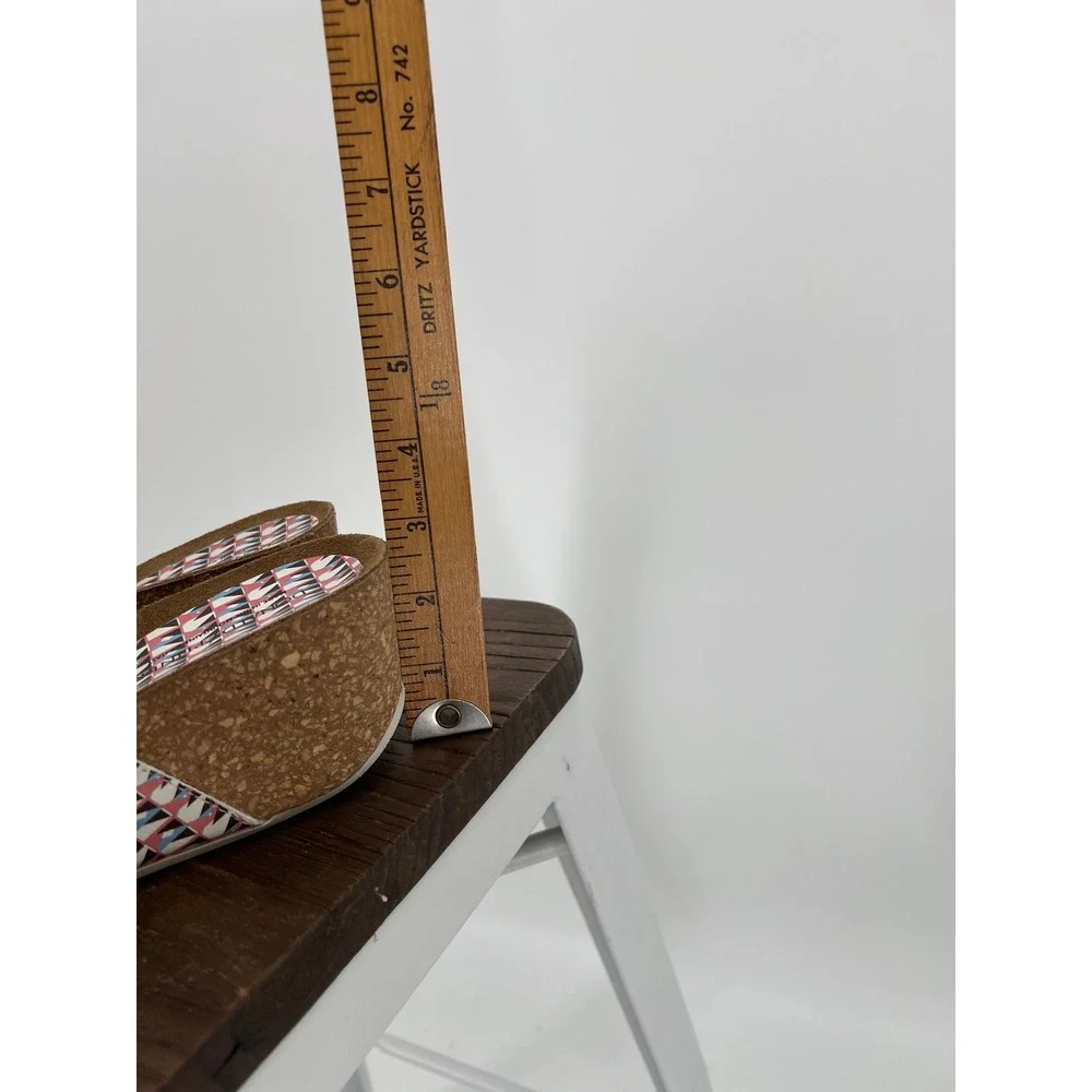 Donald Pliner Ginie-08 Geo Jungle Print Wedge Sandals, Size 7.5 — NWT